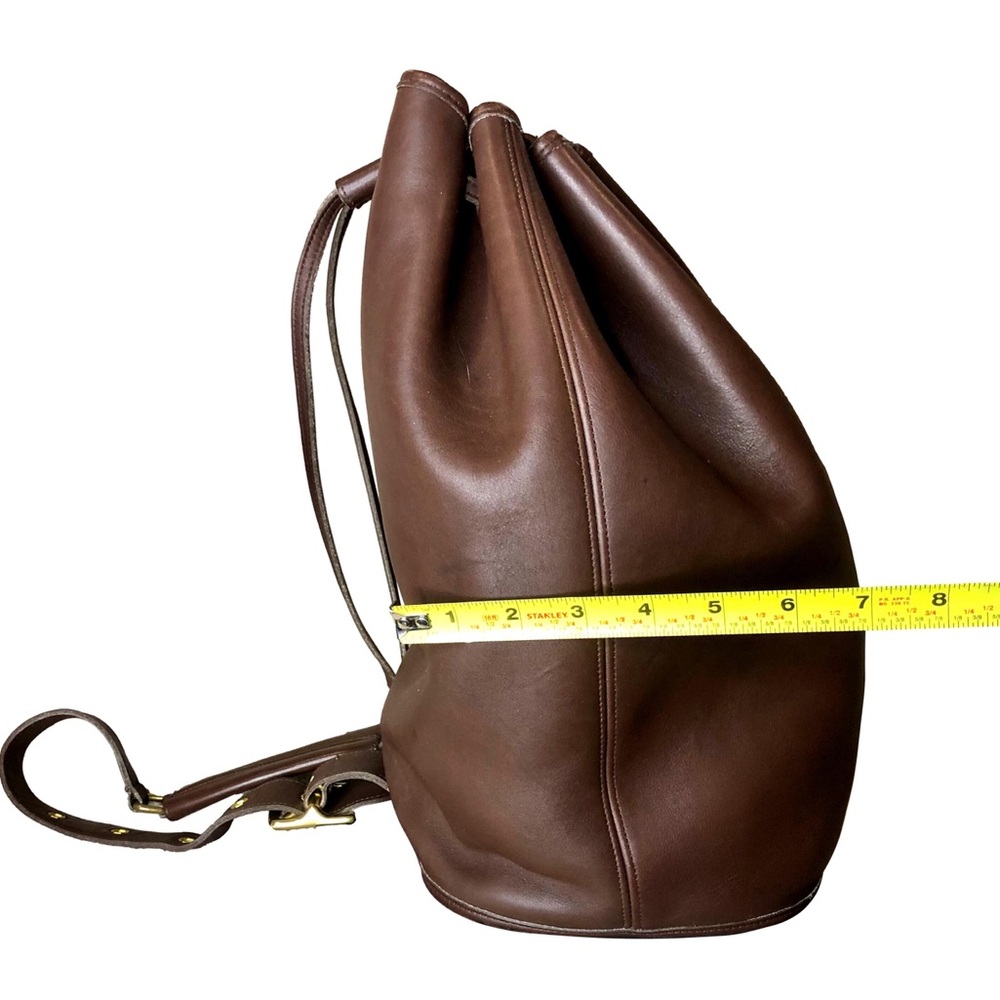 Vintage COACH Mahogany Glove Tanned Leather Sling Backpack Shoulder Bag 9929 - Picture 12 of 16